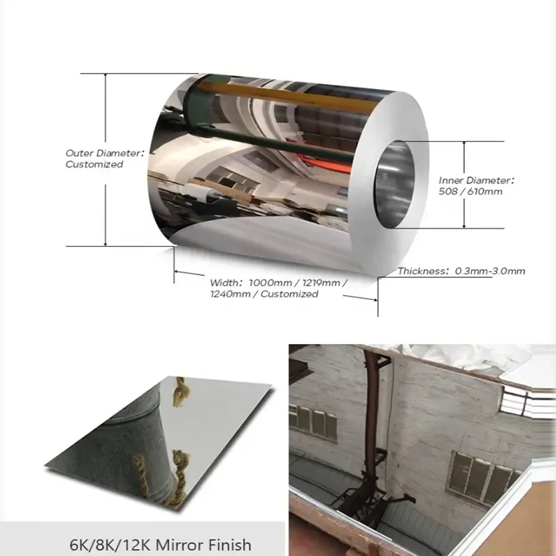 0.3*1000*1500mm Cewka ze stali nierdzewnej 316, waga jednej cewki 5-8 TON, materiał trwały 0